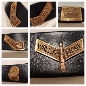 *RARE* Bonwit Teller Wallstreet Market, Stock Exchange Belt, Sz XS 26" waist